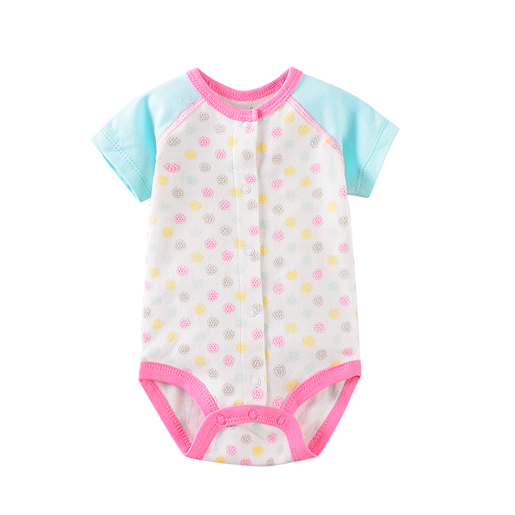 195baby:Top level short sleeves baby romper set 3 pieces baby onesie bodysuit