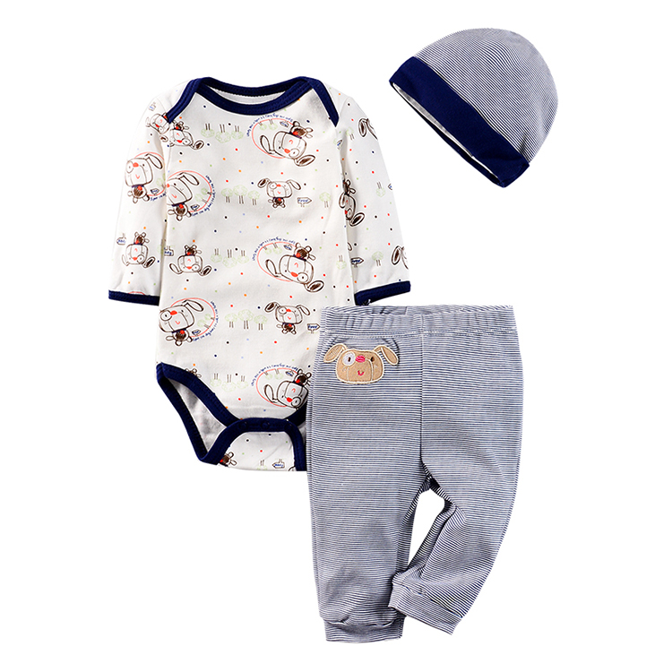 206baby:Newborn cotton baby clothes bodysuit romper with cartoon pattern