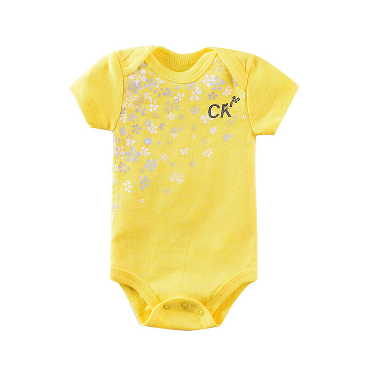 210baby:Custom 100% organic cotton short sleeve baby bodysuit romper clothes