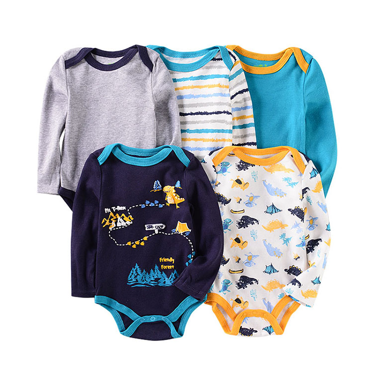 254baby:Factory direct newborn bodysuit five-piece set baby cotton romper clothes