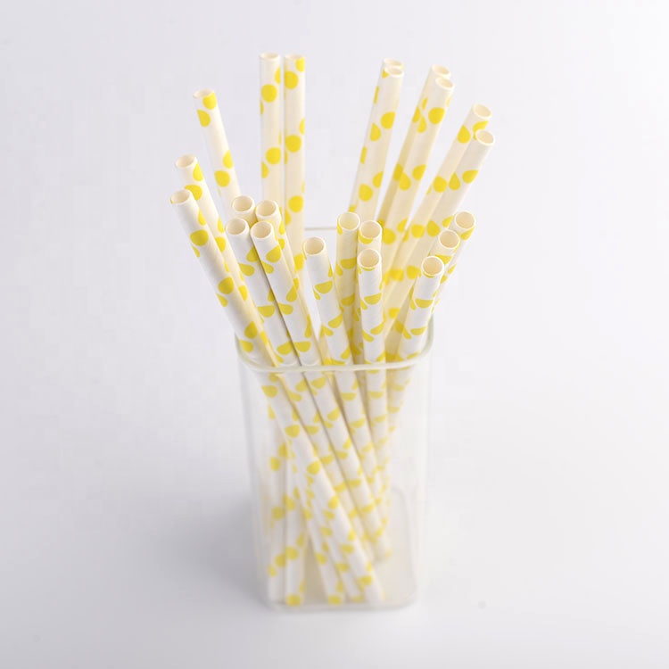 Colorful Cute Paper Straws Disposable Environmentally Eco Friendly Birthday Party Drinking Juice Str