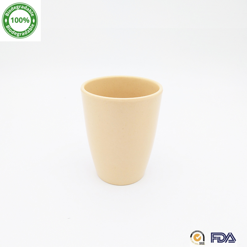 100% Natural non-toxic matte bamboo fiber kid cup children drinking mug set