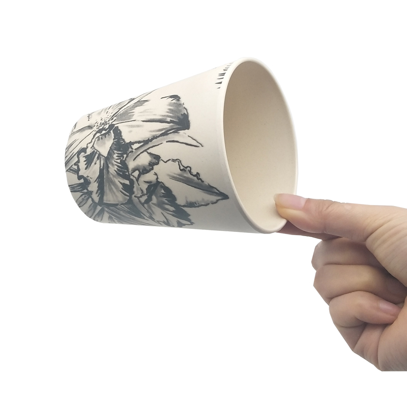 FDA eco friendly natural bamboo fiber bulk personalized small coffee cups mugs 300ML