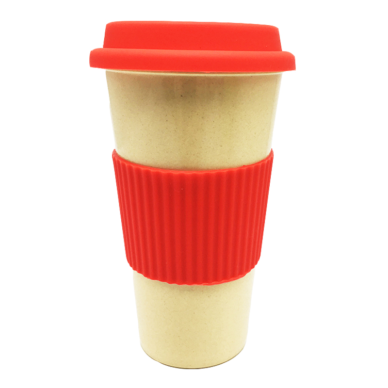 FDA Approved Box Package Eco-friendly Bamboo Fiber Promotion Tea Coffee Mug