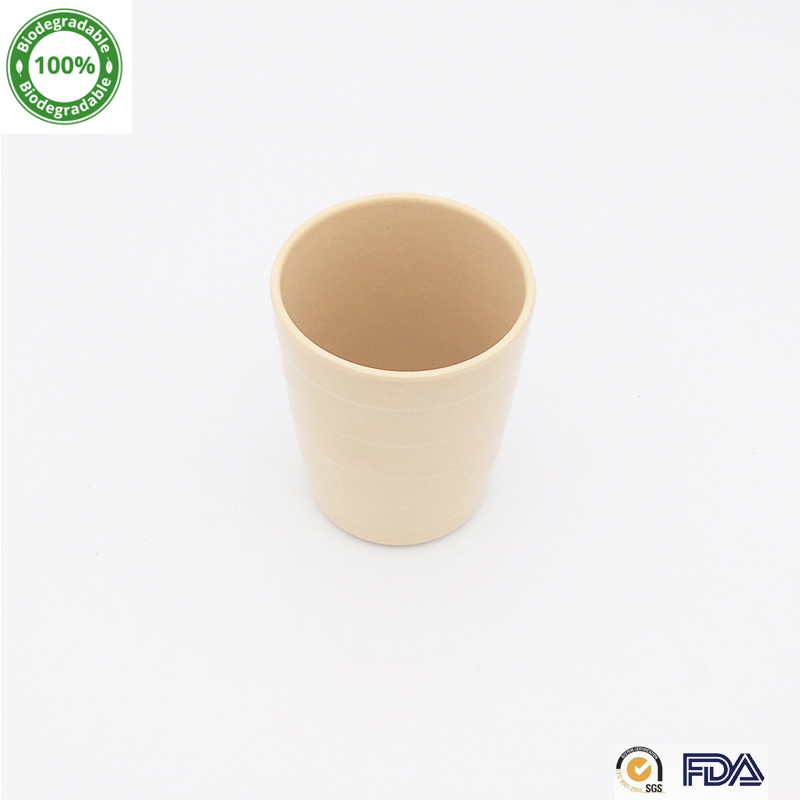 Customized Logo Natural Eco-Friendly Biodegradable Reusable Bamboo Fiber Water Cups