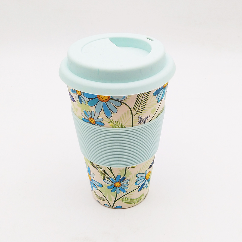 Reusable bamboo coffee mug custom mug drinkware