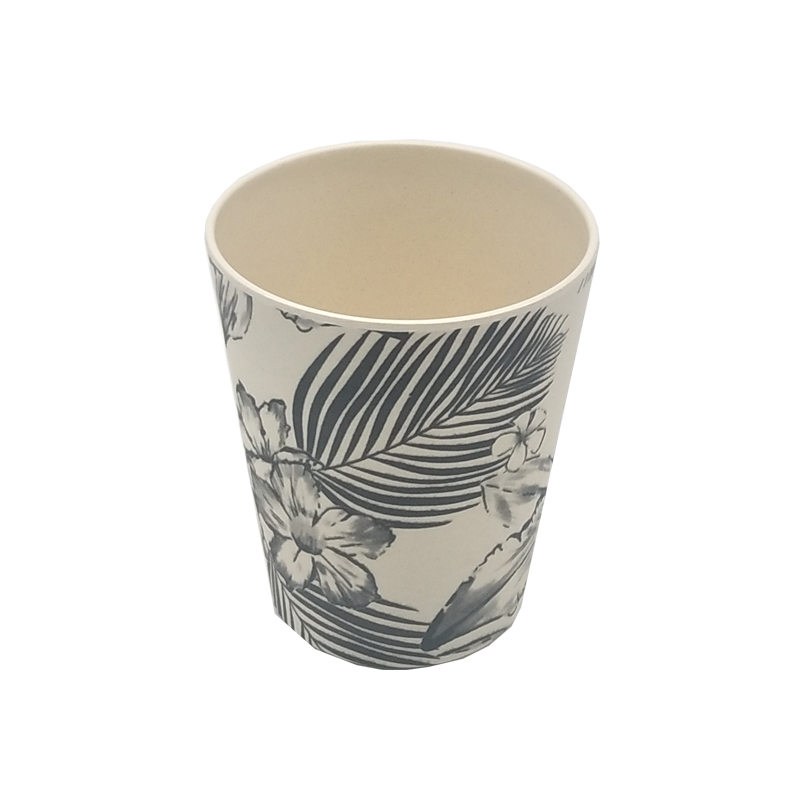 CE eco bulk cheap small size juice mug bamboo fiber custom printed coffee mugs set 300ML