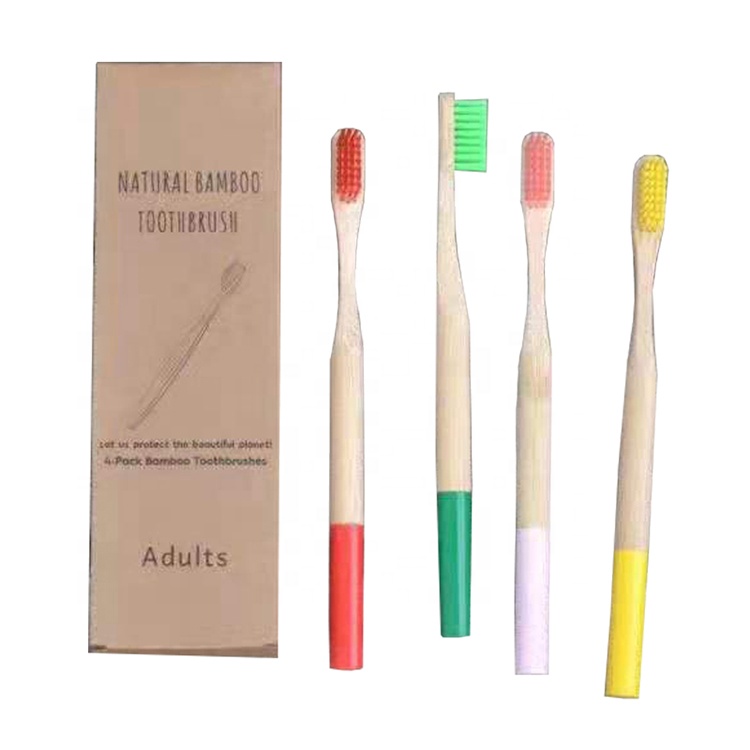 003Banboo:High Quality Eco-Friendly 17.3Cm Round Handle Soft Bristles Eco Bamboo Toothbrush 