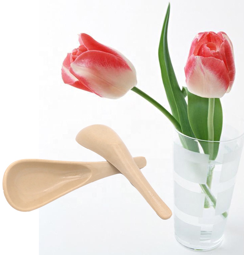 007Banboo:Customized Color Bamboo Fiber Biodegradable Healthy Mini Baby Feeding Spoon 