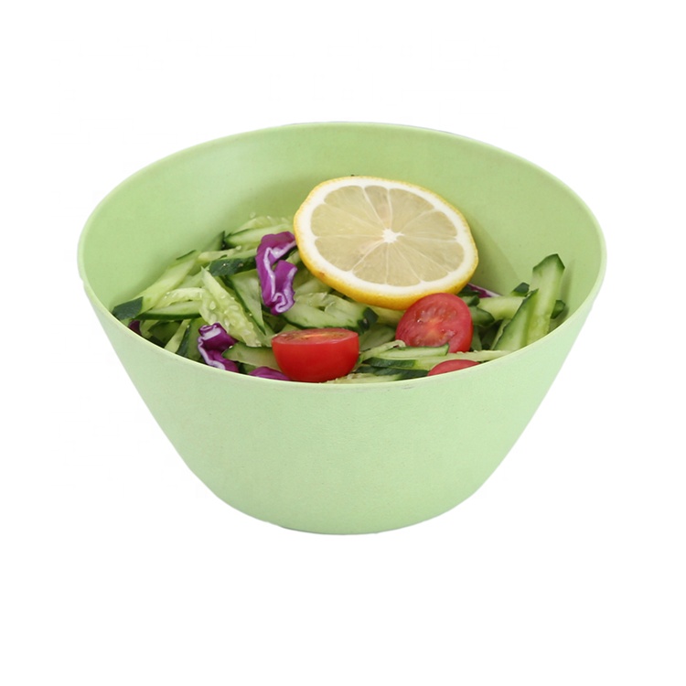 019Banboo:Heat-resistant Recyclable Nature Corn Starch Bamboo Salad Fiber Dinner Bowl
