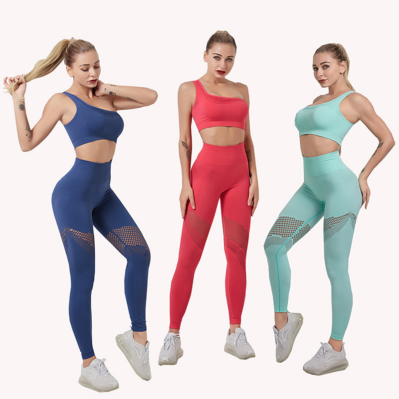 003clothesfor women:Women Yoga Sets Breathable Solid Vest Leggings Pants Fitness Running Clothes Sex