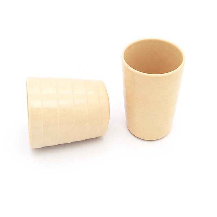 044Banboo:Delicate Recyclable Eco Nature Corn Starch Bamboo Fiber Baby Drinking Mug