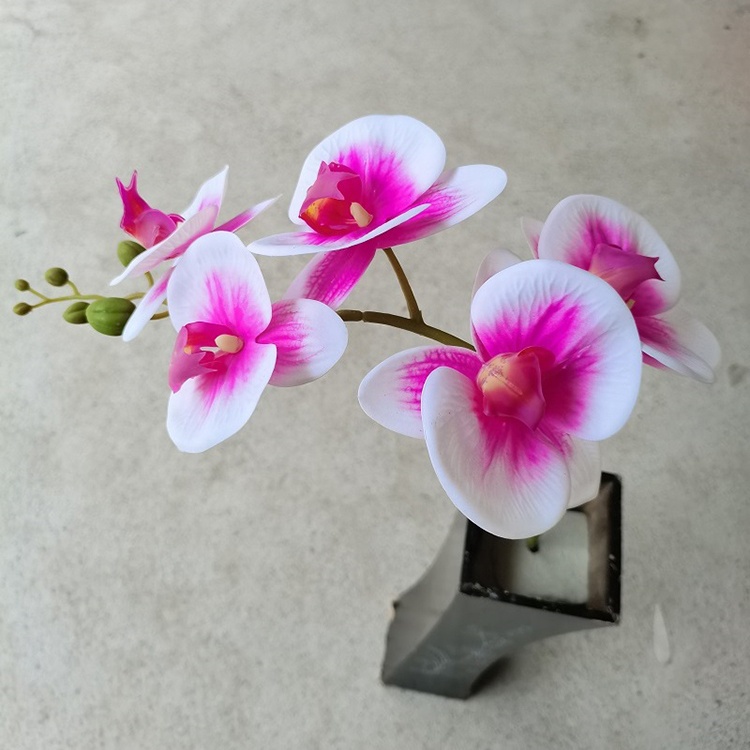 002decorating:5 Heads Butterfly Orchid Flower Artificial Flower For Wedding Wall Stage Decoration