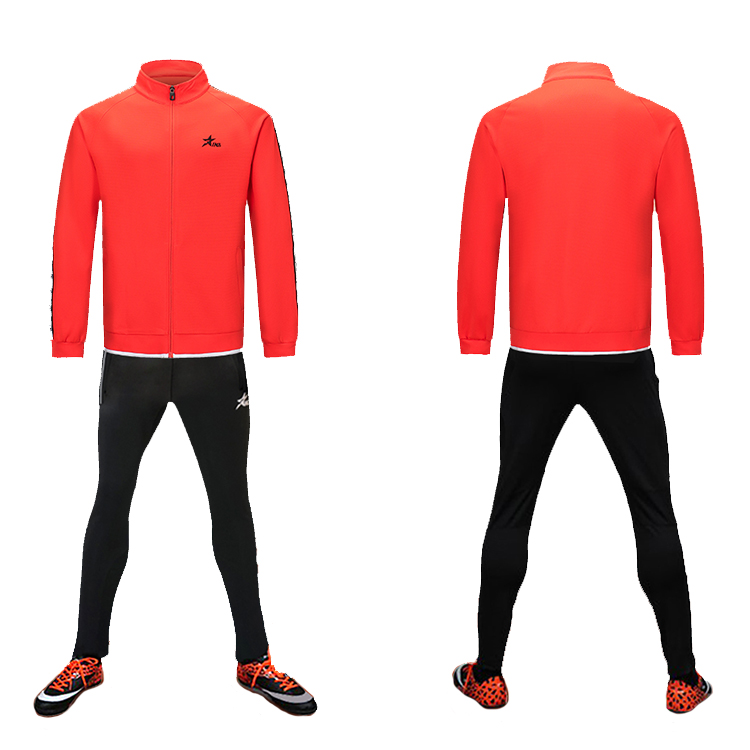 116 clothes for men:Wholesale long sleeve men's training sport wear soccer jacket suits with zipper 
