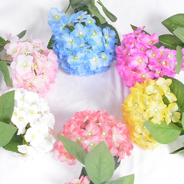 015decorating:Single Hits Artificial Hydrangea Branches Flower For Home Decoration Wedding