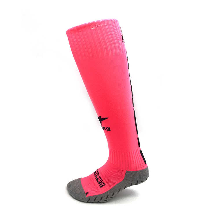 014shoes:Wholesale custom logo anti slip breathable knee high soccer football socks