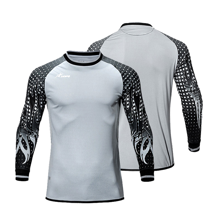 140clothes for men:Custom printed sublimation men team sport wear football goalkeeper shirt 