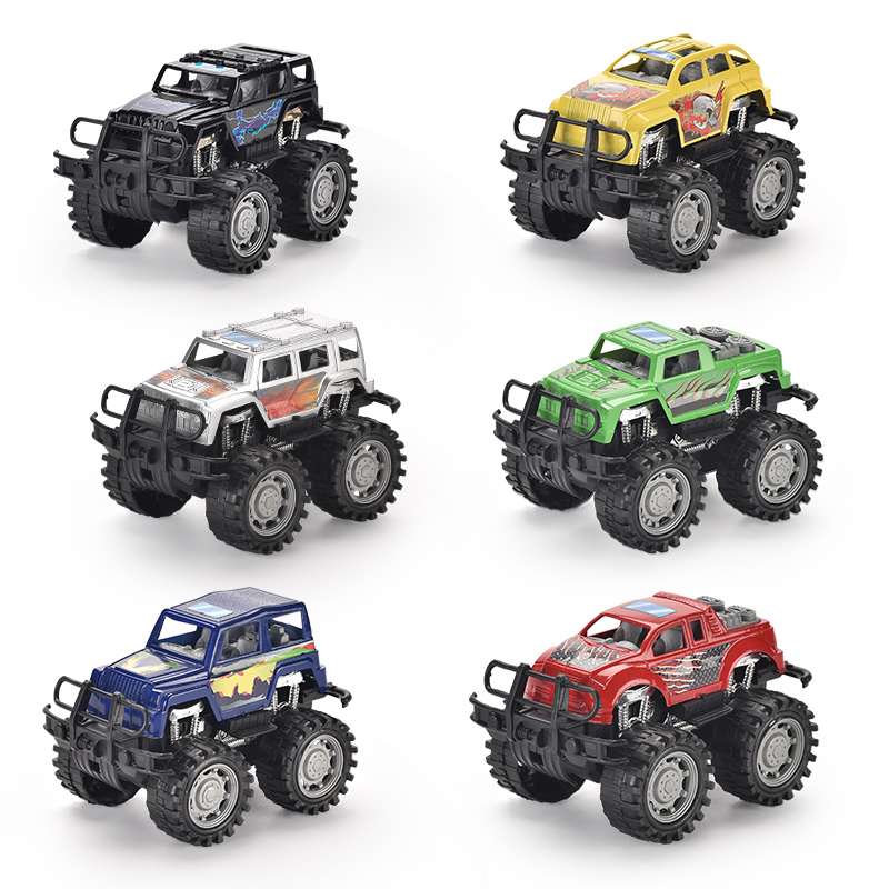 370toys Plastic friction power toy item of simulation inertial off-road vehicle for kids