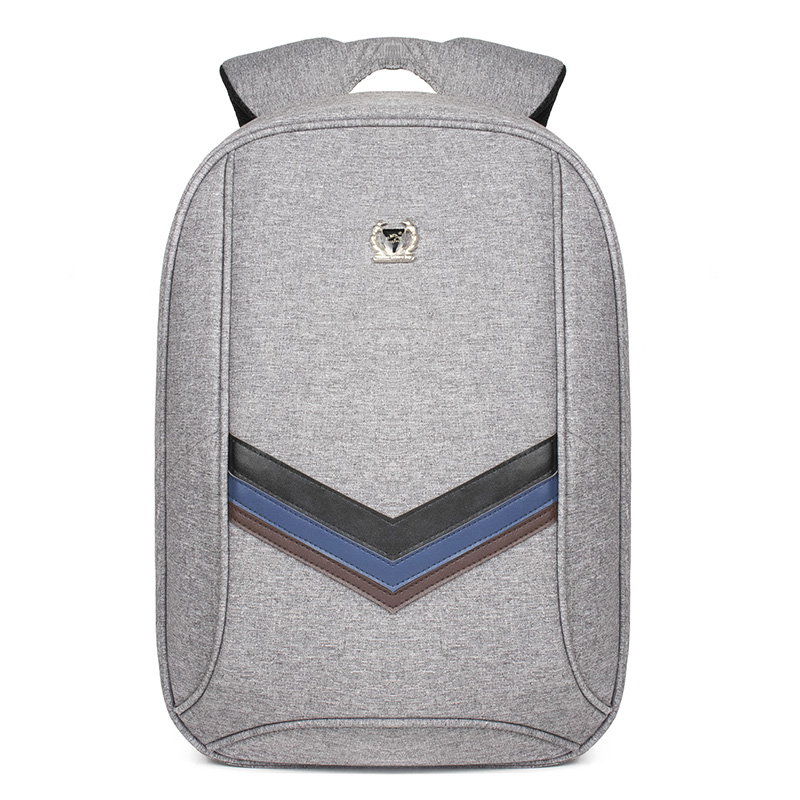 191bag:New Design Fashion 14 inch Men Gray Laptop Bag Lightweight Anti-thief Travel Backpack