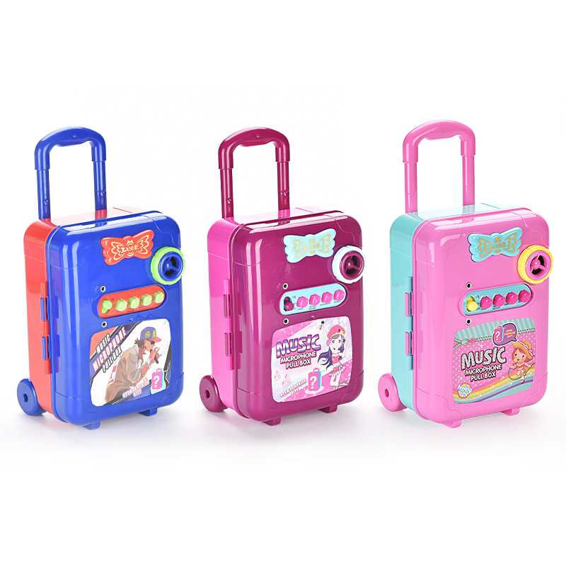 389toys Popular multi-functional children speaker toy suitcases play toy with music instrument