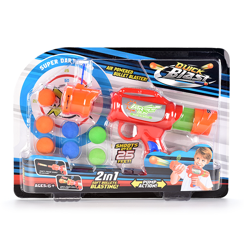 393toys Air powered gun with EVA soft bullet and practice target shooting toys 