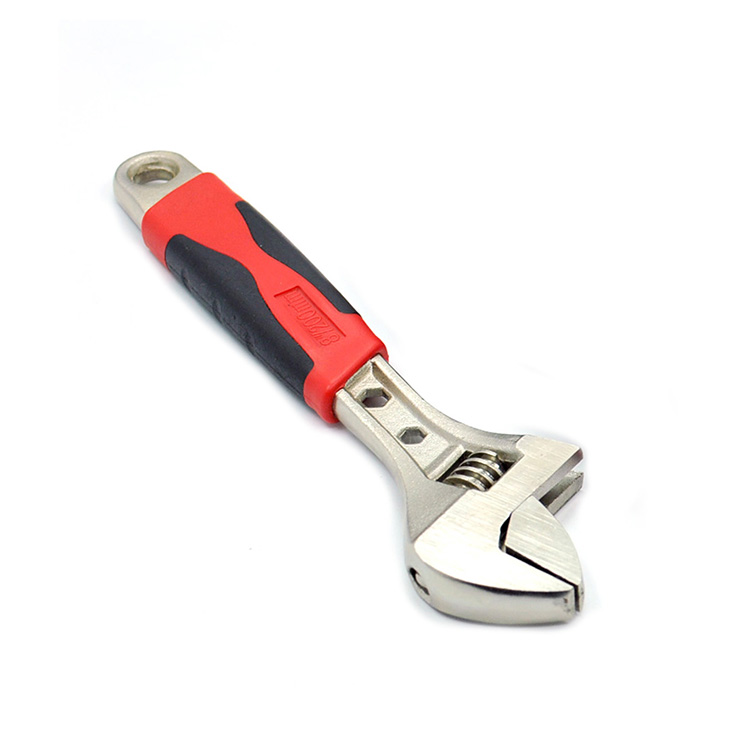 038hardware tools Professional TPR Handle Adjustable Wrench with Different Sizes 