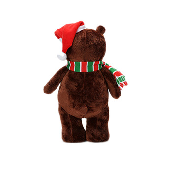 286toys Brown deer plush toy with scarf christmas cheap plush toys 