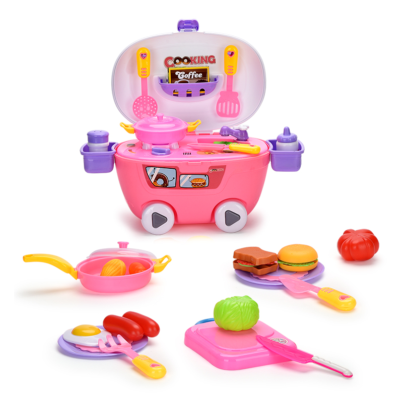 290toys Hot new plastic play house DIY kitchen multi-functional tableware car toys 