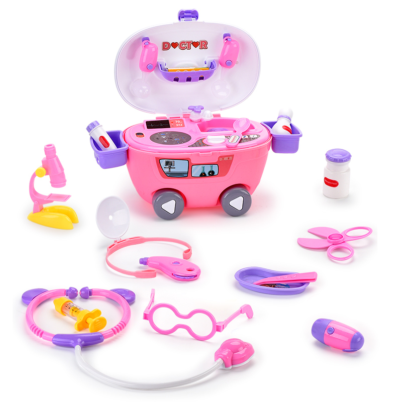 292toys Top sale children's play house doctor set multi-functional tableware car